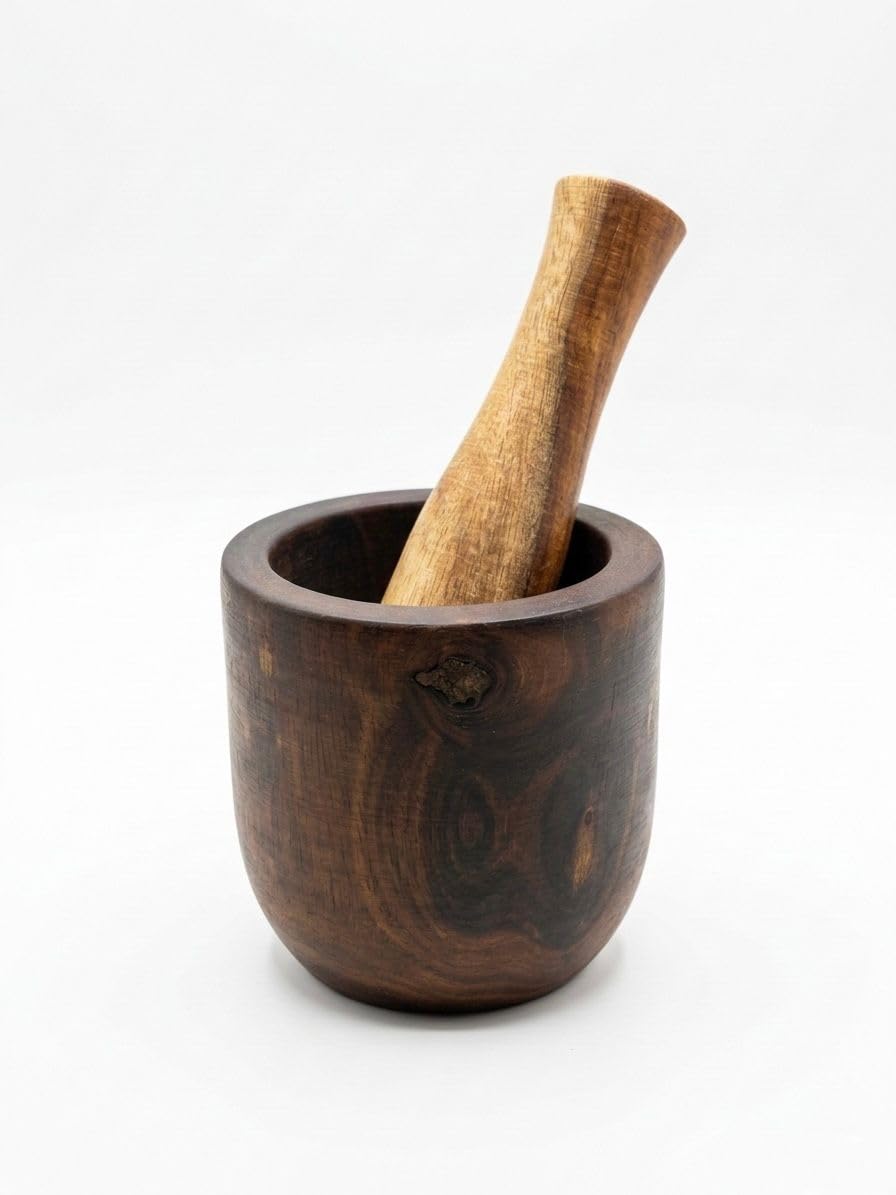 Wooden Pestle, Olive Oil Treated (white)