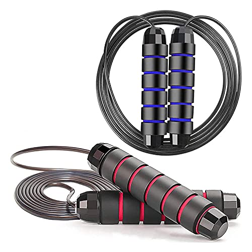 SPORTS Skipping Rope Fitness Speed Rope Endurance & Slimming Ideal for Boxing, MMA, Crossfit, Interval Training, Muscle Building, Sports, Training for Kids and Adults (Blue)