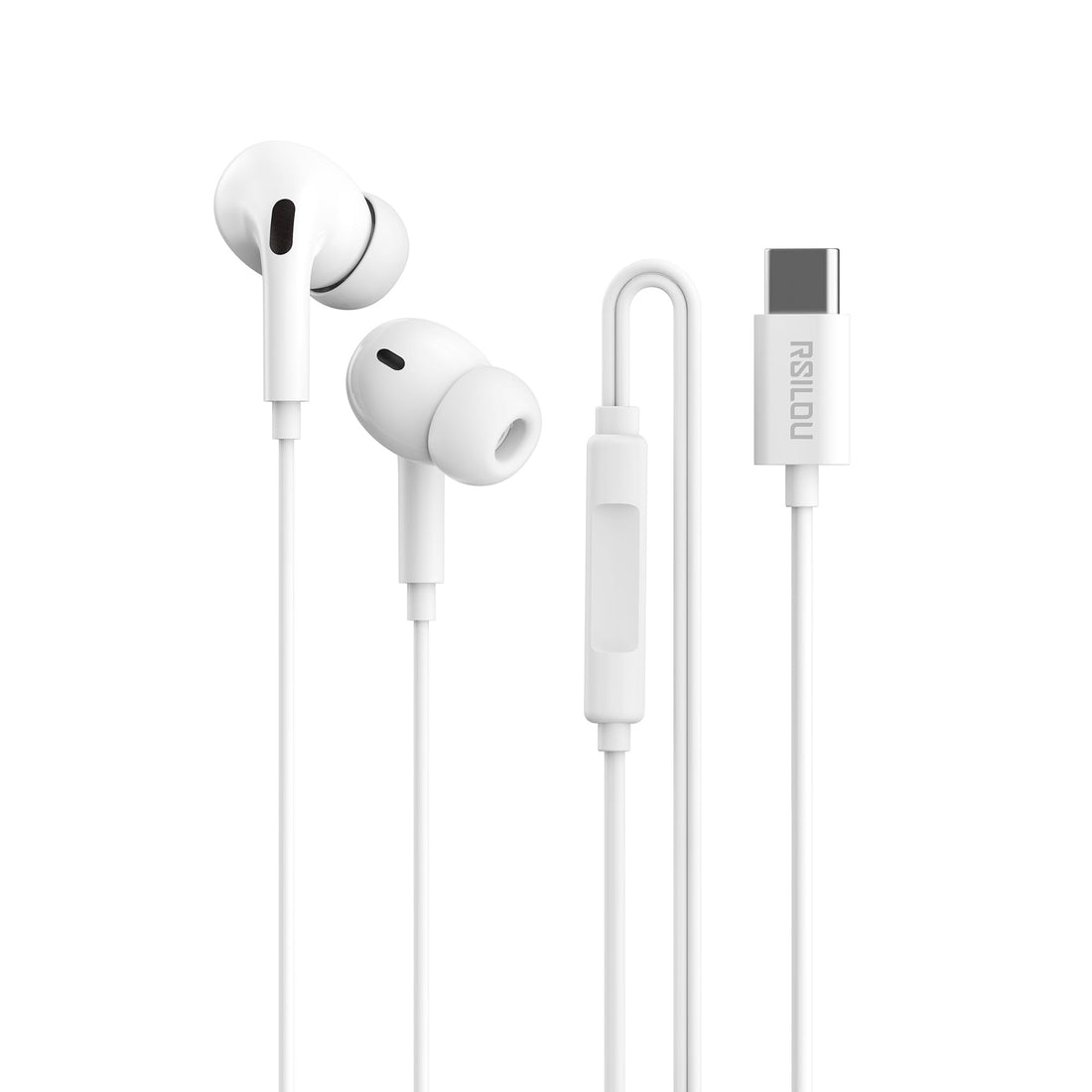 Rsilou R3501 TYPE-C Digital wired stereo earphone, lossless sound transmission, refined speaker sounds, HD call, one-touch answer, Compatible with iPhone 15,16 series | 12 month local warranty