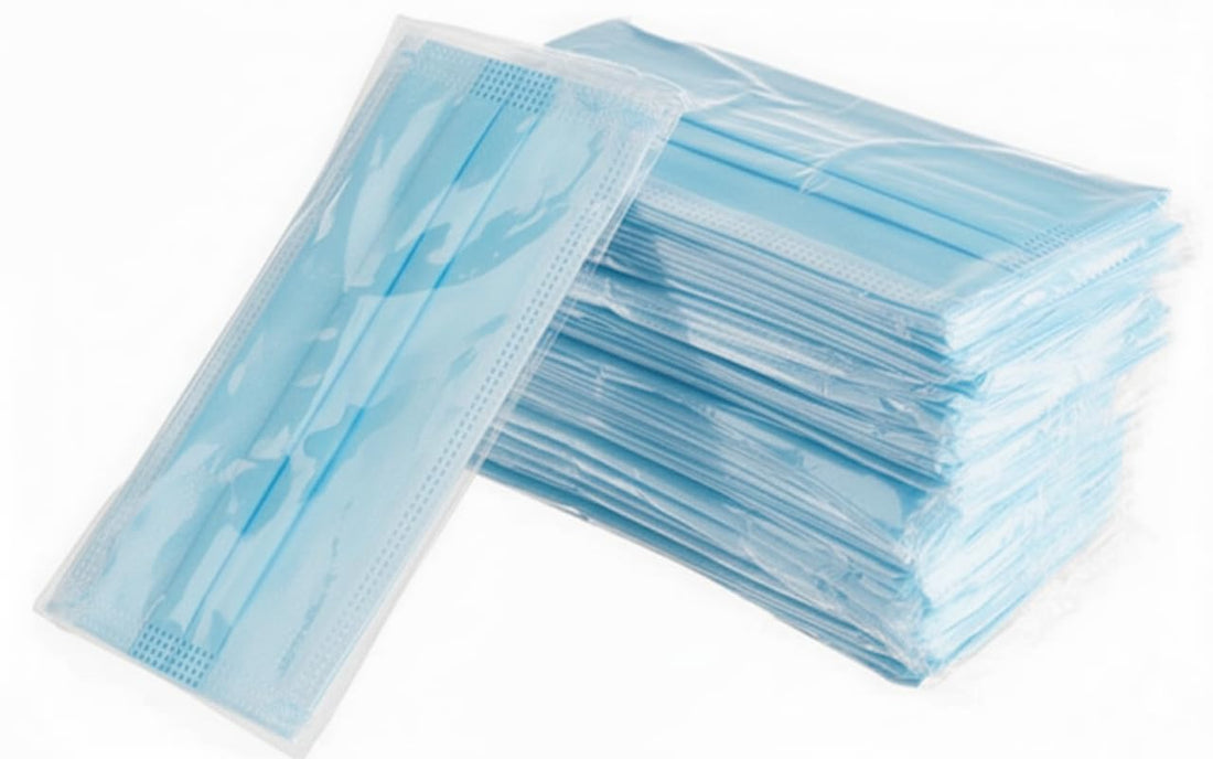 OVA Disposable Face Mask – 3-Ply Protection, Individually Wrapped, 50 Pack (Blue)
