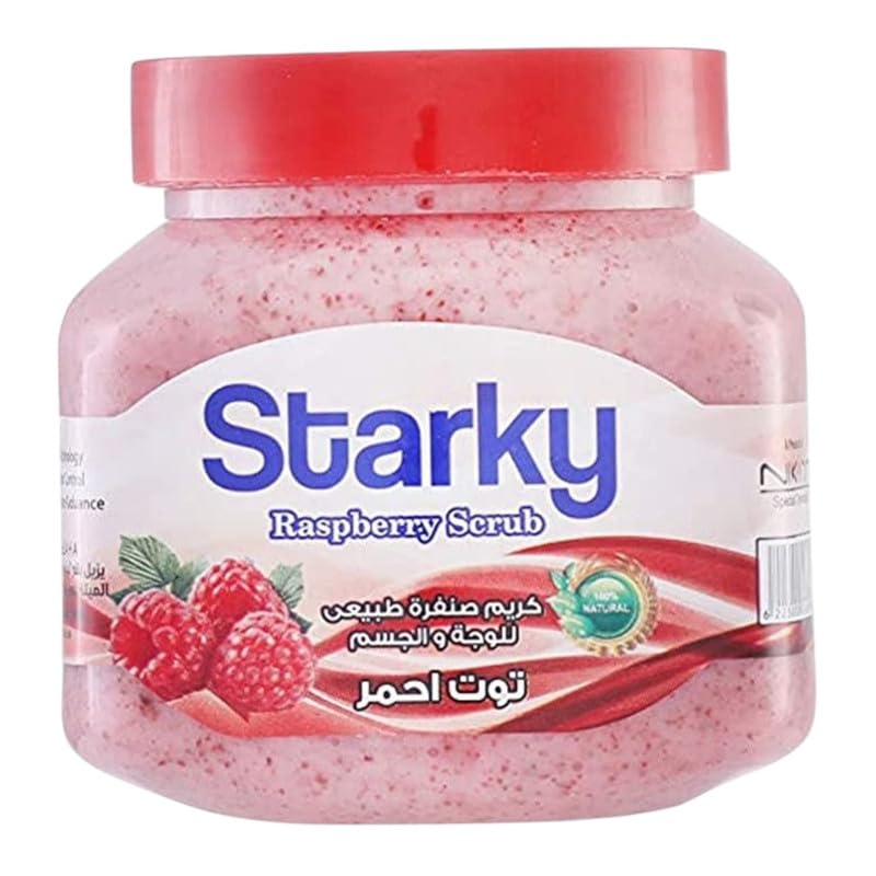 Starky Natural Scrub Cream With Raspberry For Face&Body-300ml