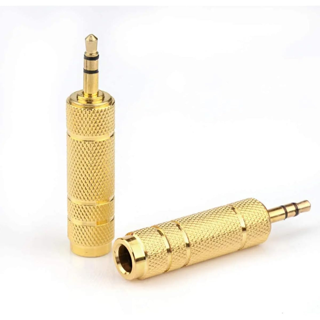 Universal Stereo Audio Adapter – 6.35mm Female to 3.5mm Male AUX Converter for Amplifiers, Audio Interfaces & Home Studio – Durable Metal-Plated Connector – High-Fidelity Signal Transmis (4, Gold)