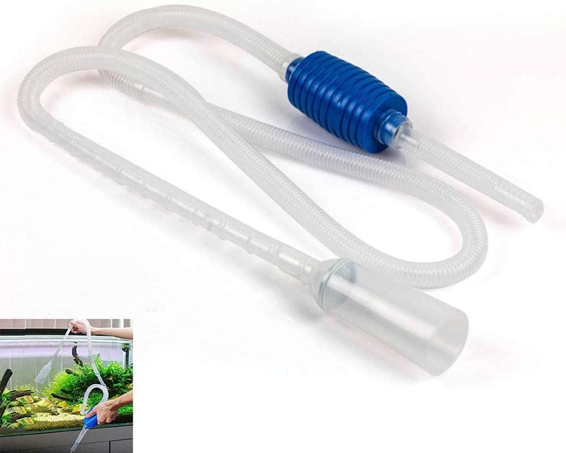 Fish Tank Cleaner, Gravel Cleaner Manual Siphon Pump | Fast Easy Liquid Transfer Aquarium Siphon Pump (Large)