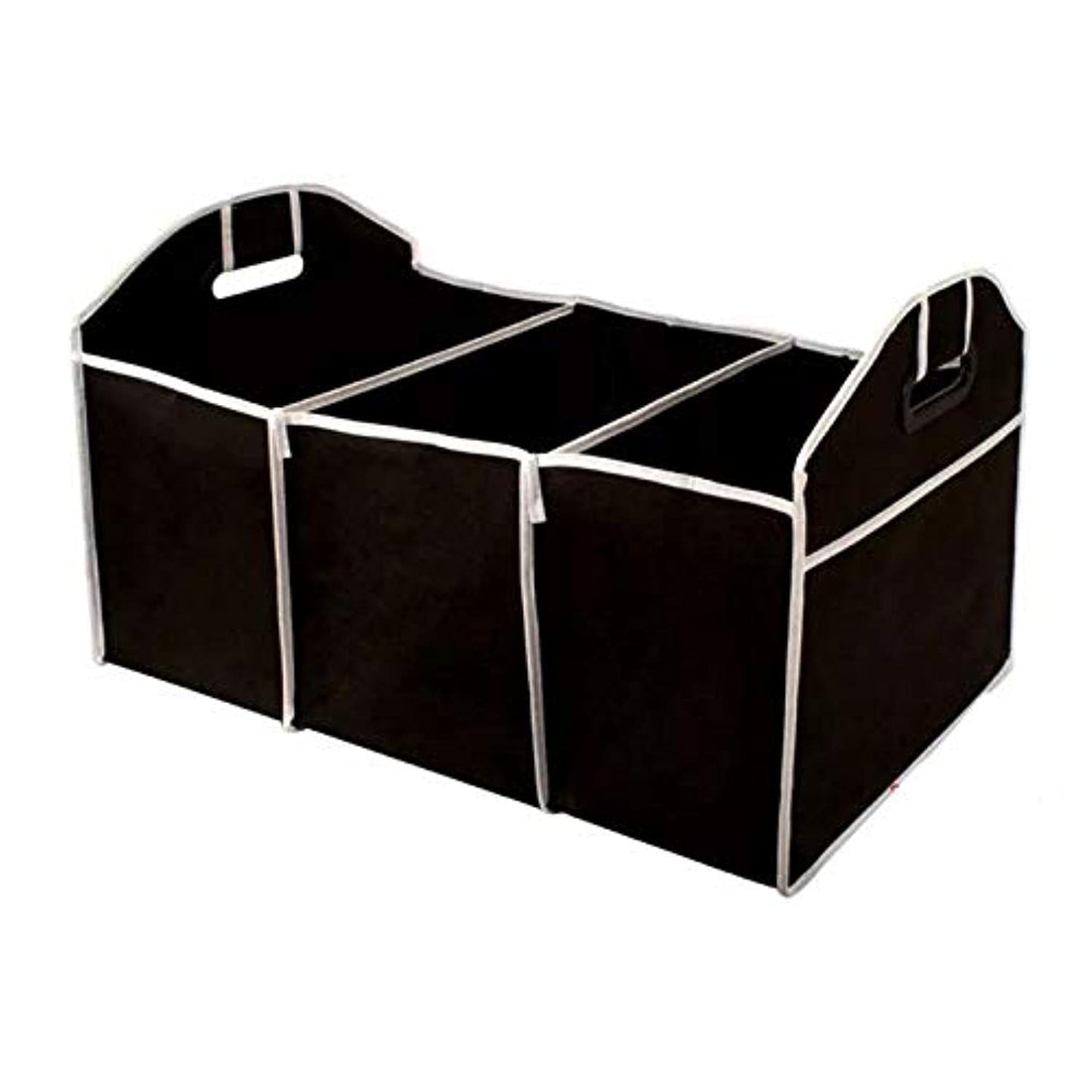 Large capacity multifunctional car trunk folding storage bag organizer storage bag - black