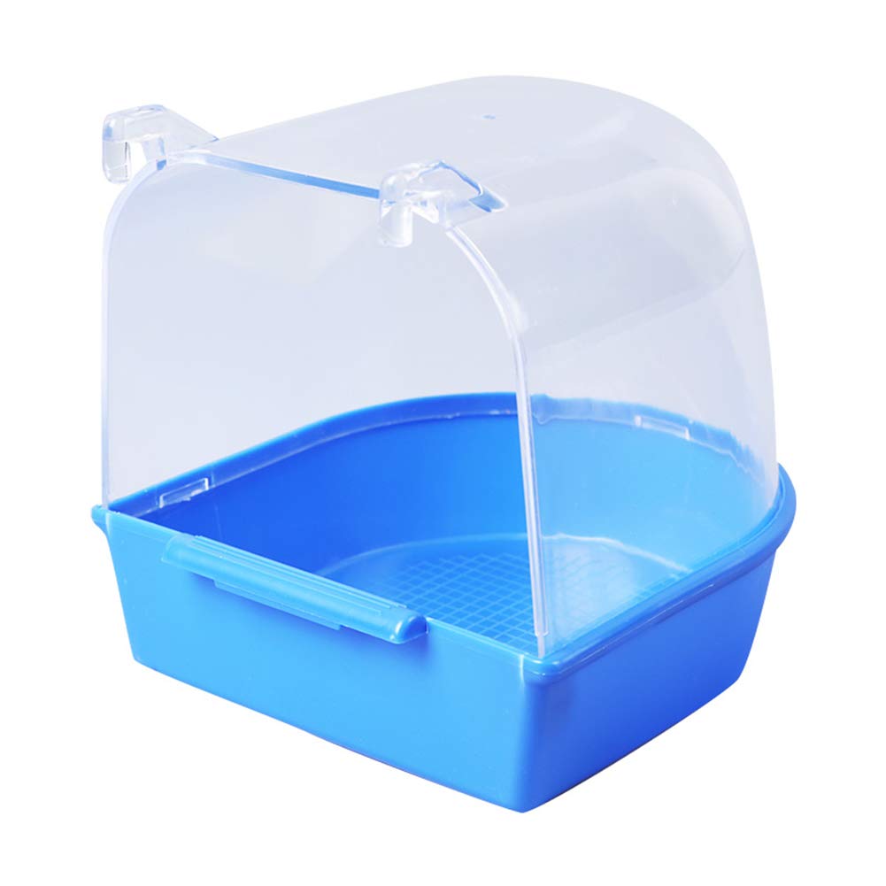 YJJKJ Caged Bird Bath Bird Cage Parrot Supplies Bathing Tub for Small Brids Canary Budgerigar Cockatiel Lovebird(Random Color)