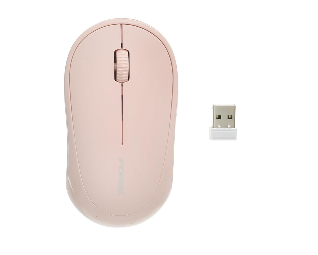 Accessories Shop Forev FV-185 Wireless Mouse Amazing Design With Nano USB Receiver 10 Meter Range Without Any interference And High Speed - Pink