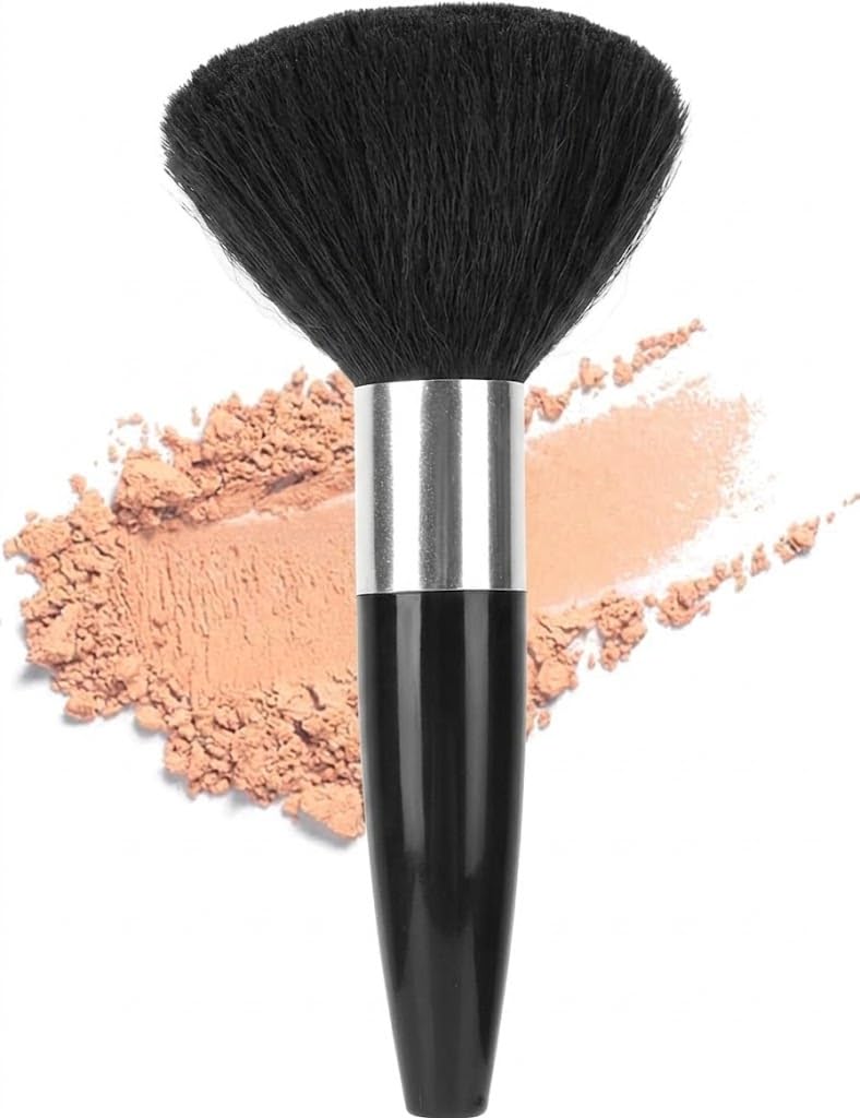 1pc short Foundation Makeup Brush & Blush Brush & Powder, Soft And Multifunctional Fiber For Daily Makeup-black