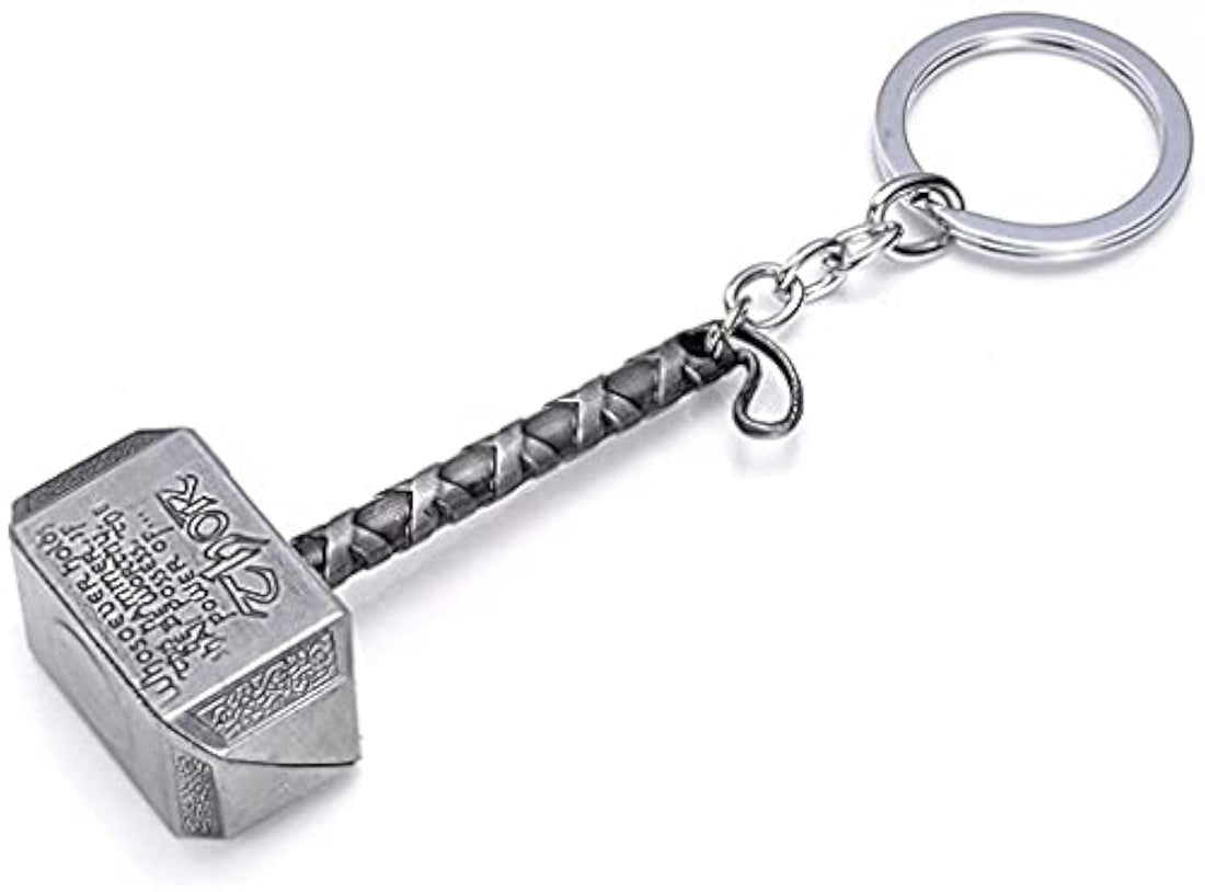The Avengers Series Marvel Thor Hammer Pewter Keychain (Silver)