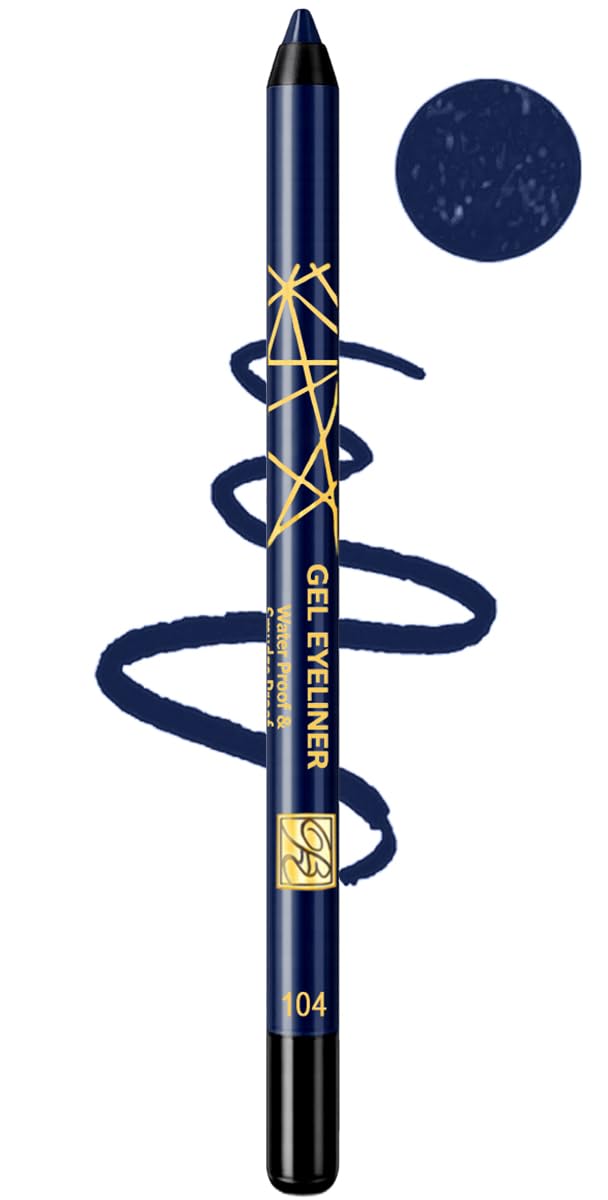Rose Bery - Gel Eyeliner, Waterproof & Smudge Proof, Ultra Long Wear & Smooth Glide Formula, 1.2 GM, Model - RB-0922 (Dark Blue, 104)