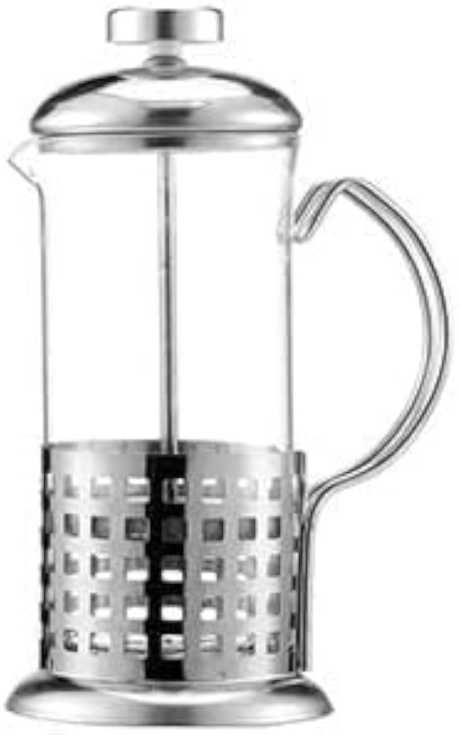 Press Coffee Maker | Stainless Steel Insulated Coffee Press | Heat Resistant Thickened Borosilicate Coffee Pot for Outdoor Camping Travelling 600ml (Shape 4)
