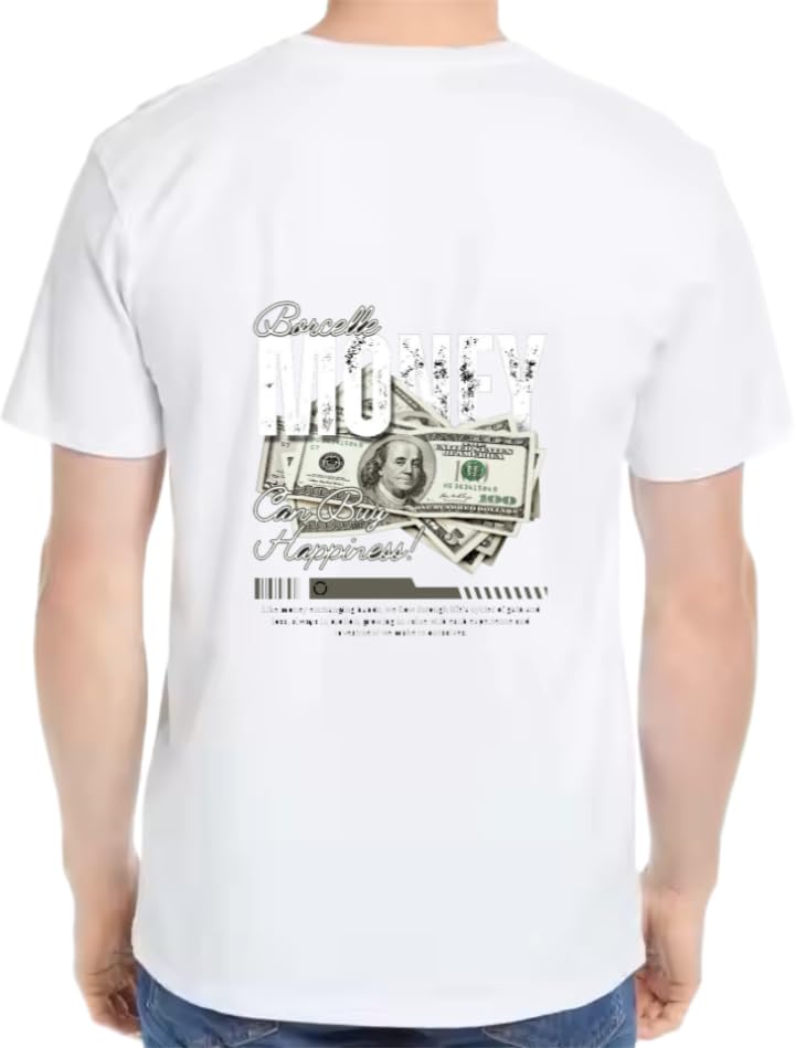 WHO MONEY Can Buy Happiness T-shirt Back White
