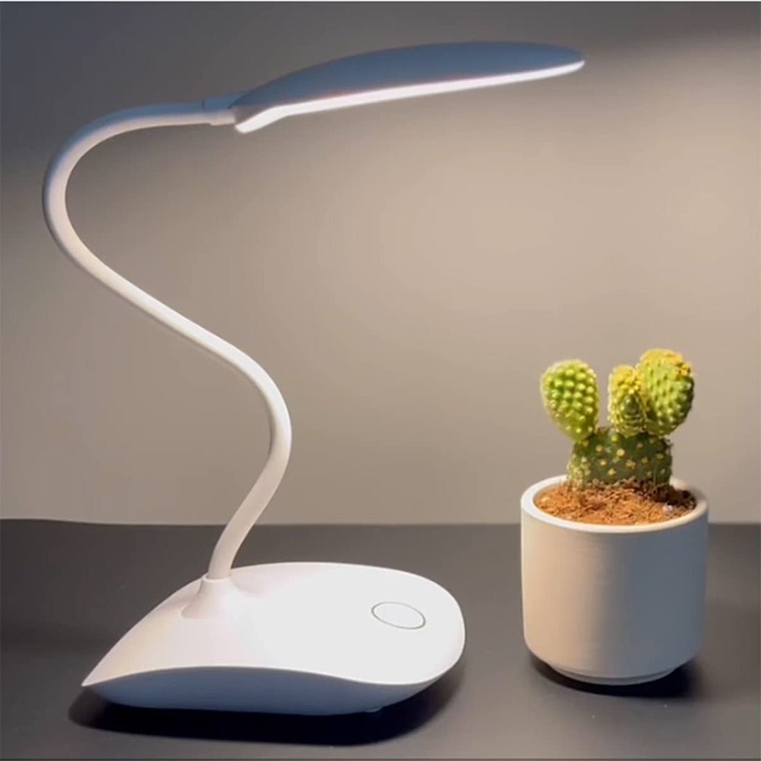 Battery Operated LED Desk Lamp 5W Reading Lamp 3 Color Modes Stepless Brightness Portable Desk Lights Touch Control Flexible Gooseneck, for Study Office Bedroom