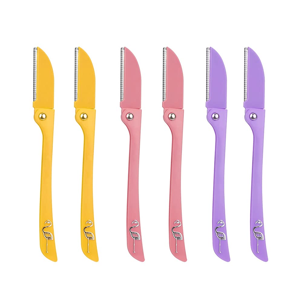 Facial Hair Trimmer and Eyebrow Shaver - 6 Piece Set for Women and Men