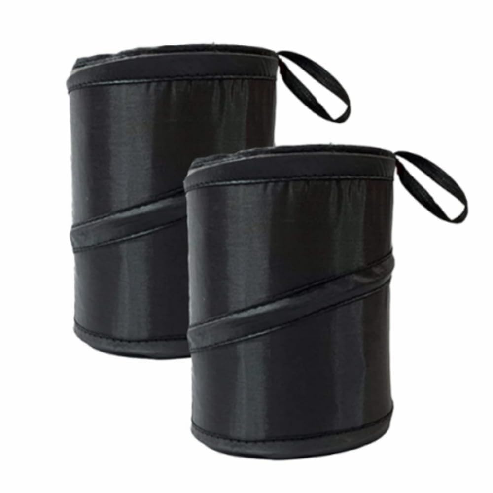 Car Garbage Bin Waterproof & Foldable, Portable Collapsible Trash Can for Cars, SUVs, Trucks, 2-Piece Set, Compact Car Interior Organizer