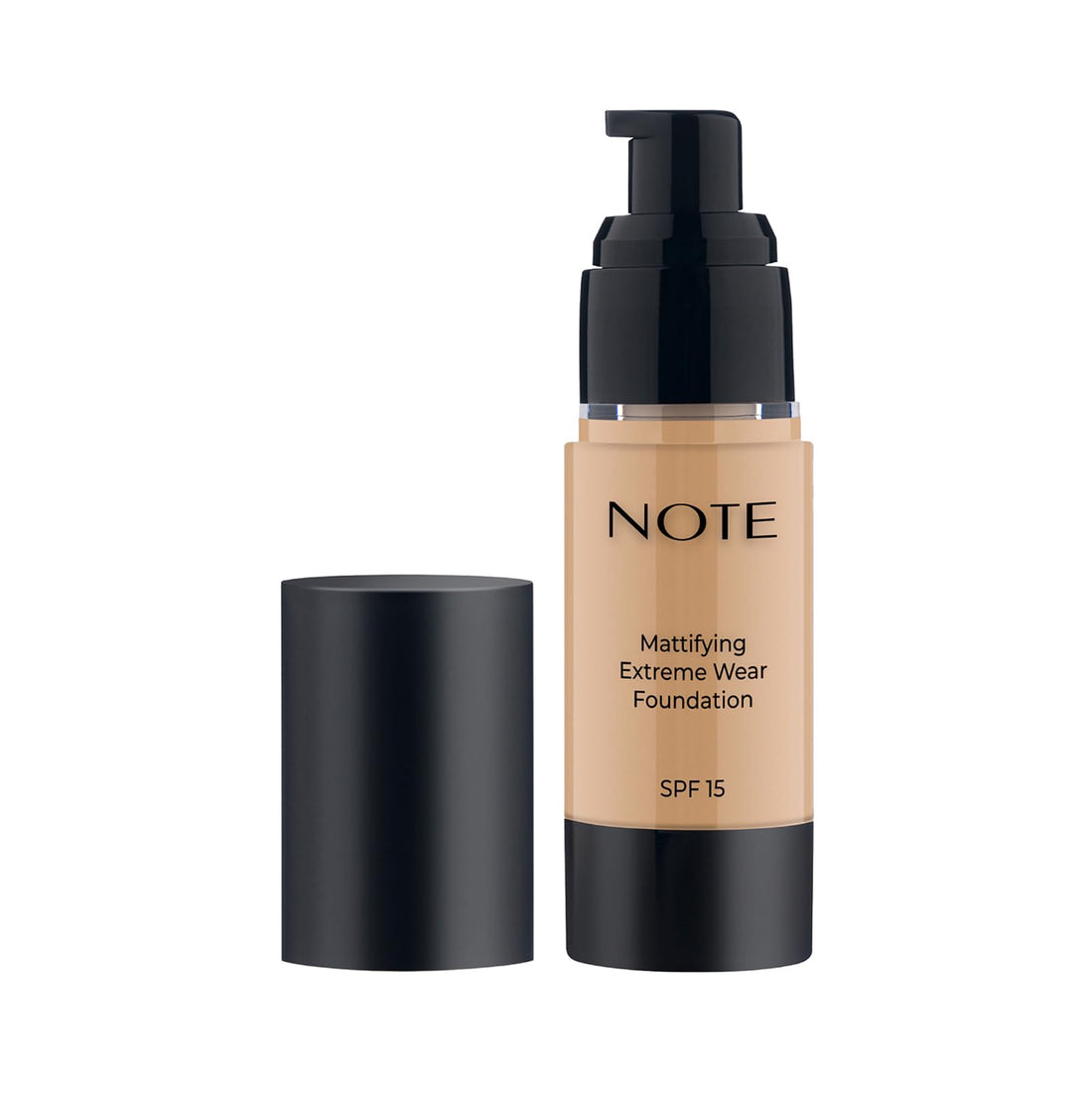 Note Cosmetique Mattifying Extreme Wear Foundation 03 Pump Medium Beige