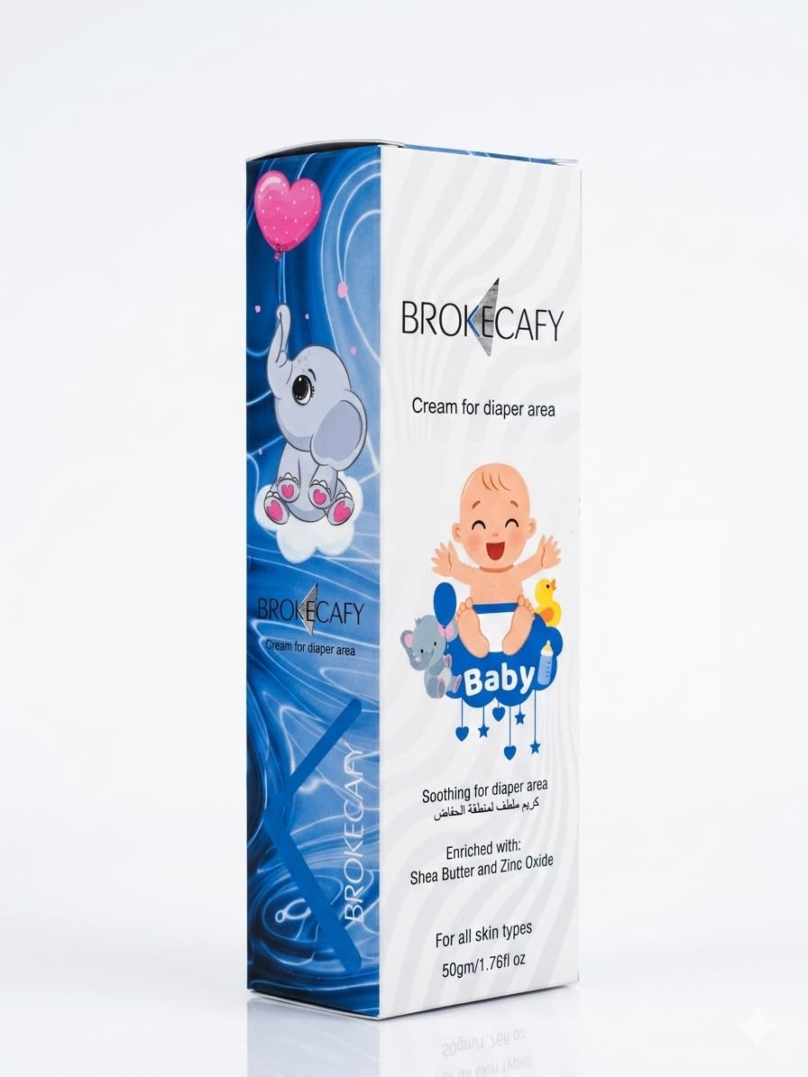 Baby Diaper Rash Cream 50ml - Natural Formula with Zinc Oxide, Shea Butter & Beta-Sitosterol - Soothing, Protective & Fast Skin Regeneration for Sensitive Skin