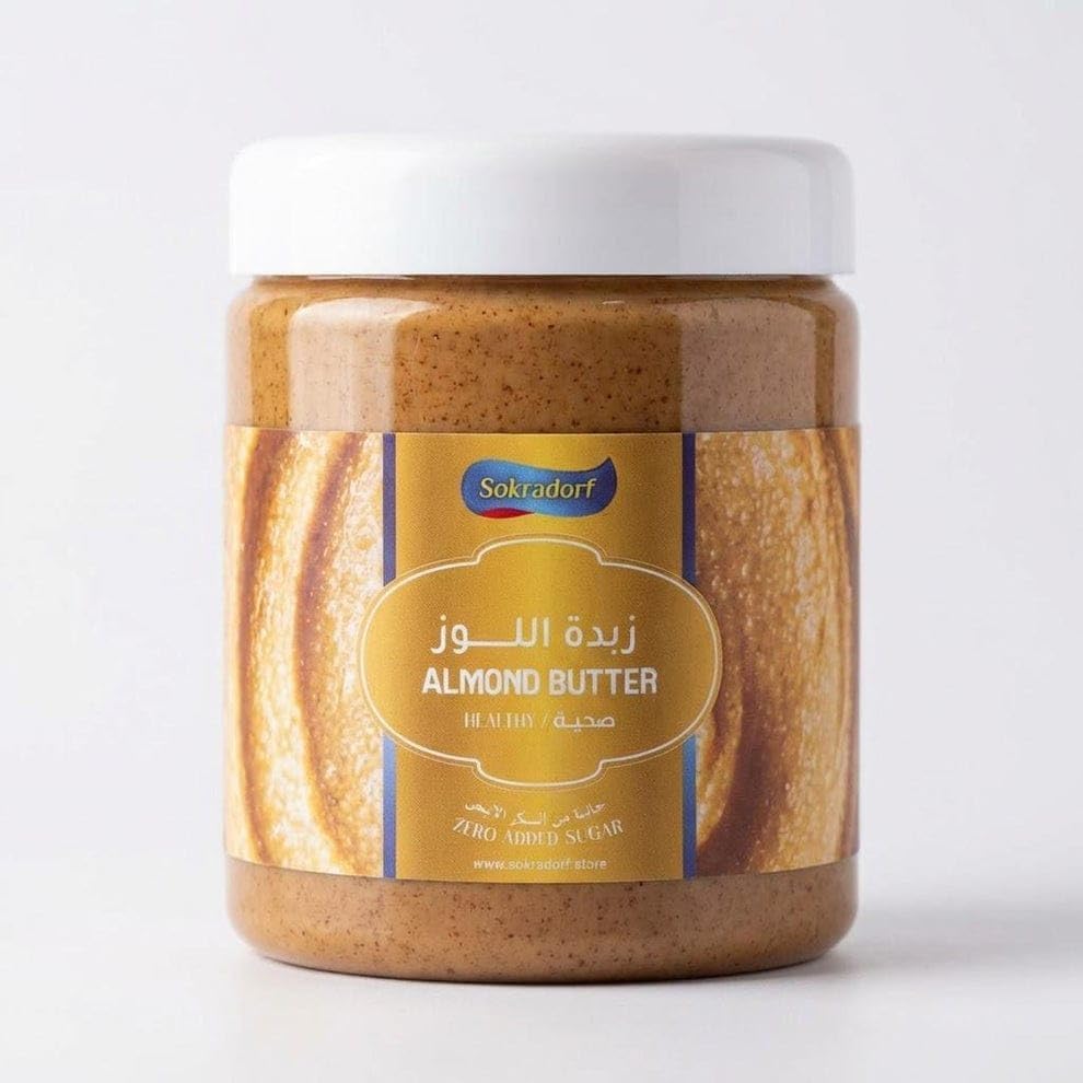 Sokradorf Healthy Roasted Almond Butter, Zero Added Sugar, 300g