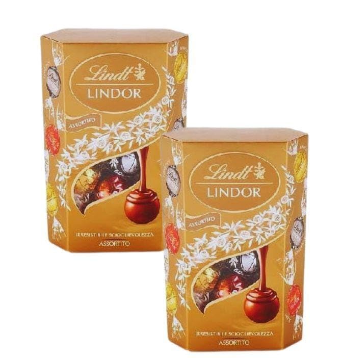 Soolar 2 x Lindt Lindor Assorted Chocolate Truffles Box, 200g- Christmas Chocolate Bundle - Christmas Stocking Sweet Filler Gift
