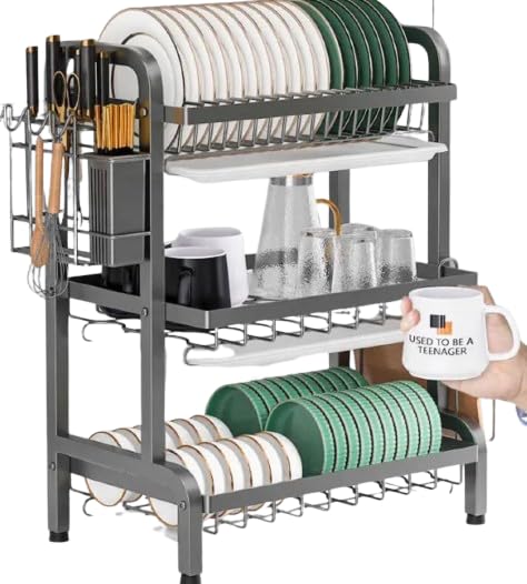 3 Tier Dish Rack – Perfect Organization for All Kitchen Needs G