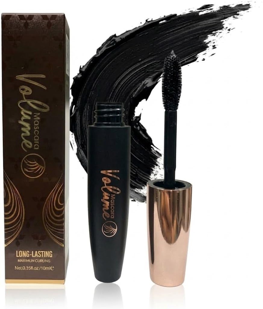 BLACK Mascara Waterproof 10 ml - Waterproof Durable Volumising Curling Extension Mascara Makeup