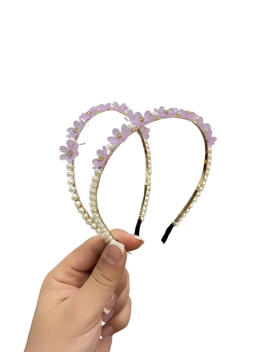 A bride hair collar - a hand-made hair ring with glowing pearls, providing immortal elegance and comfort for the bride looking for a classic and uncomfortable look. (Model No.3 /2PCS)