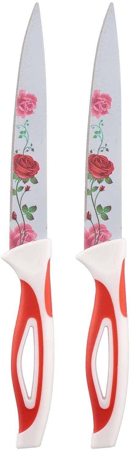 El Yassin Crown bird kitchen ceramic knife set, 2 pieces - assorted colors