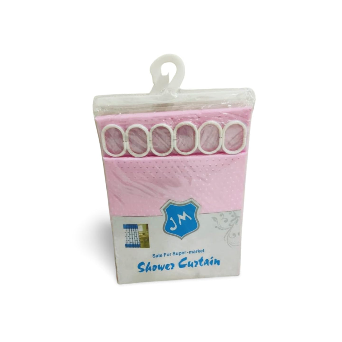 Shower Curtain 180x180cm, Pink, Polyester, Plaid