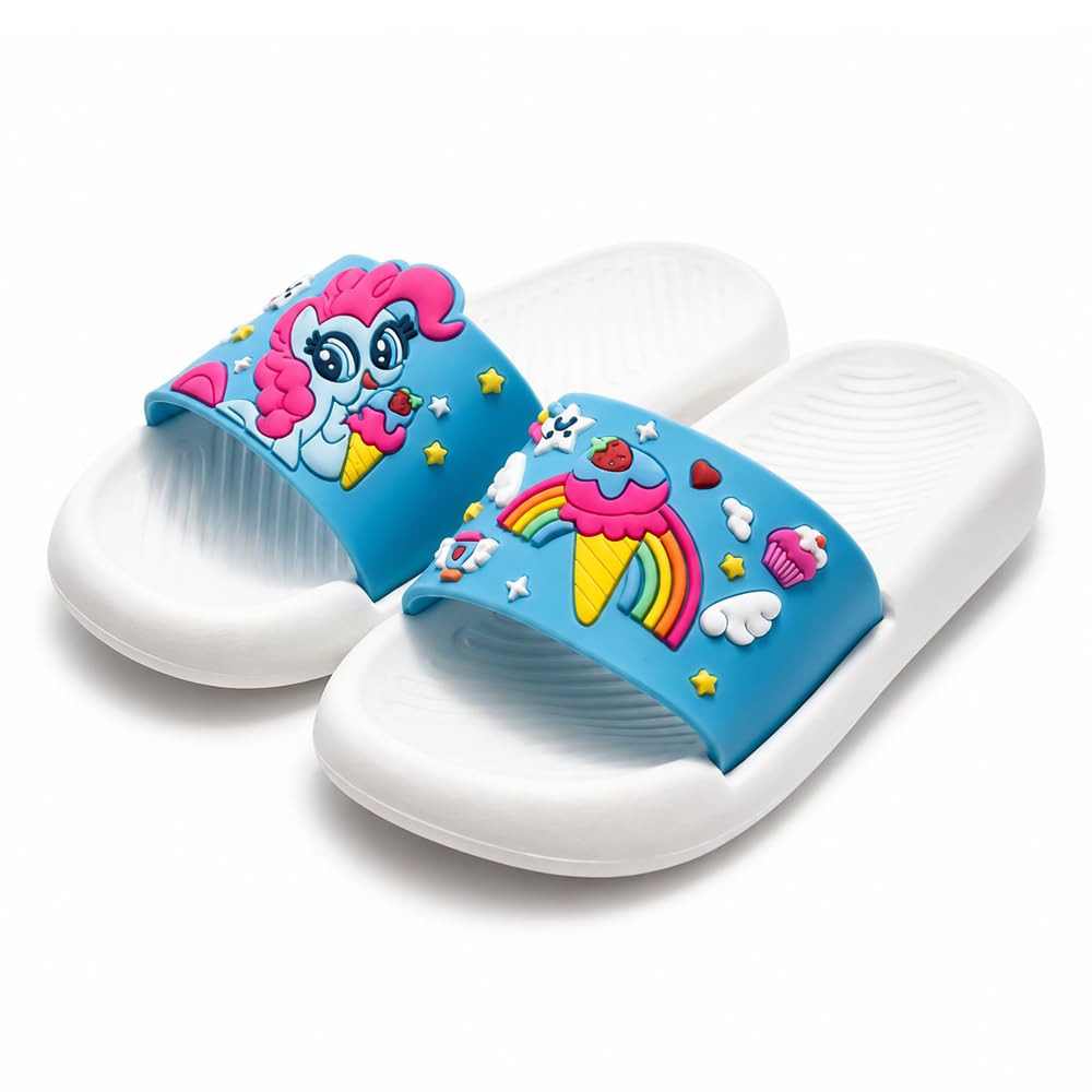 Kids Cute Unicorn Slide Slippers for Girls, Soft EVA Lightweight Anti-Slip Sole