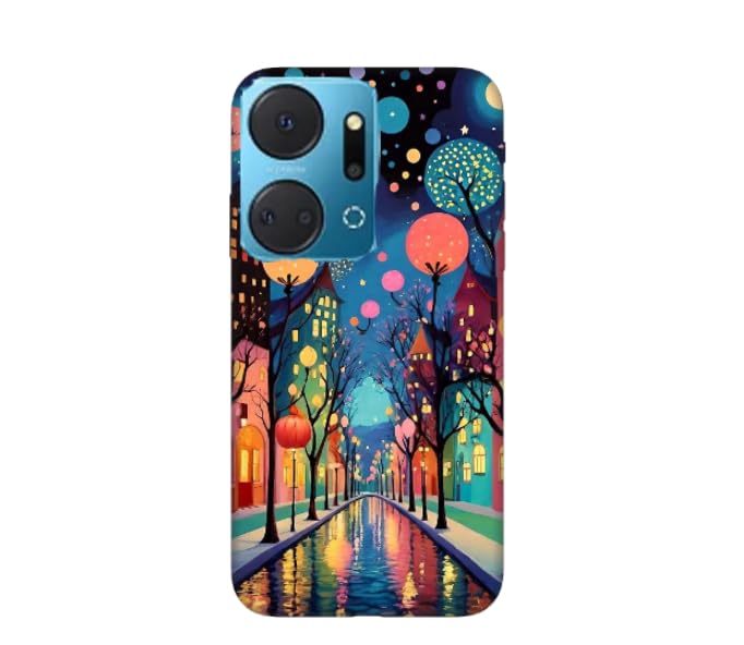 New design number 10079 Silicone Printed mobile case compatible with Honor X7a
