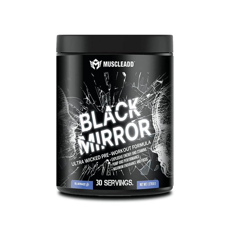 Black Mirror Pre-Workout | 254g (30 Servings) | Energy, Focus & Endurance Support | Hydration & Performance Formula | Non-GMO & Gluten-Free