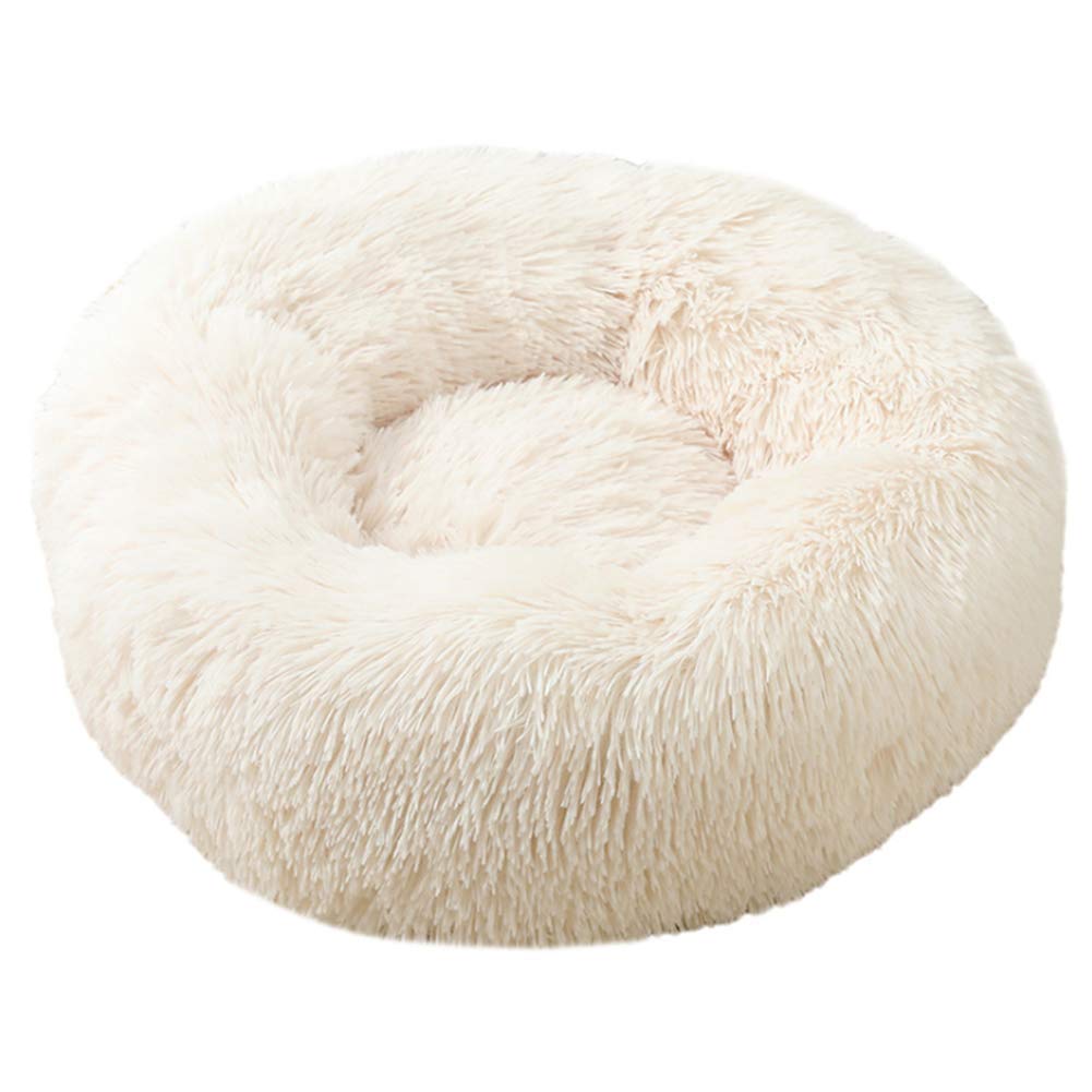 Dog Bed, Dog Cat Pet Matress Soft Washable Comfortable Pet Bed Calming Bed Warm Plush Pad Mat Cozy Bed Hut with Anti Slip Base,beige,70cm