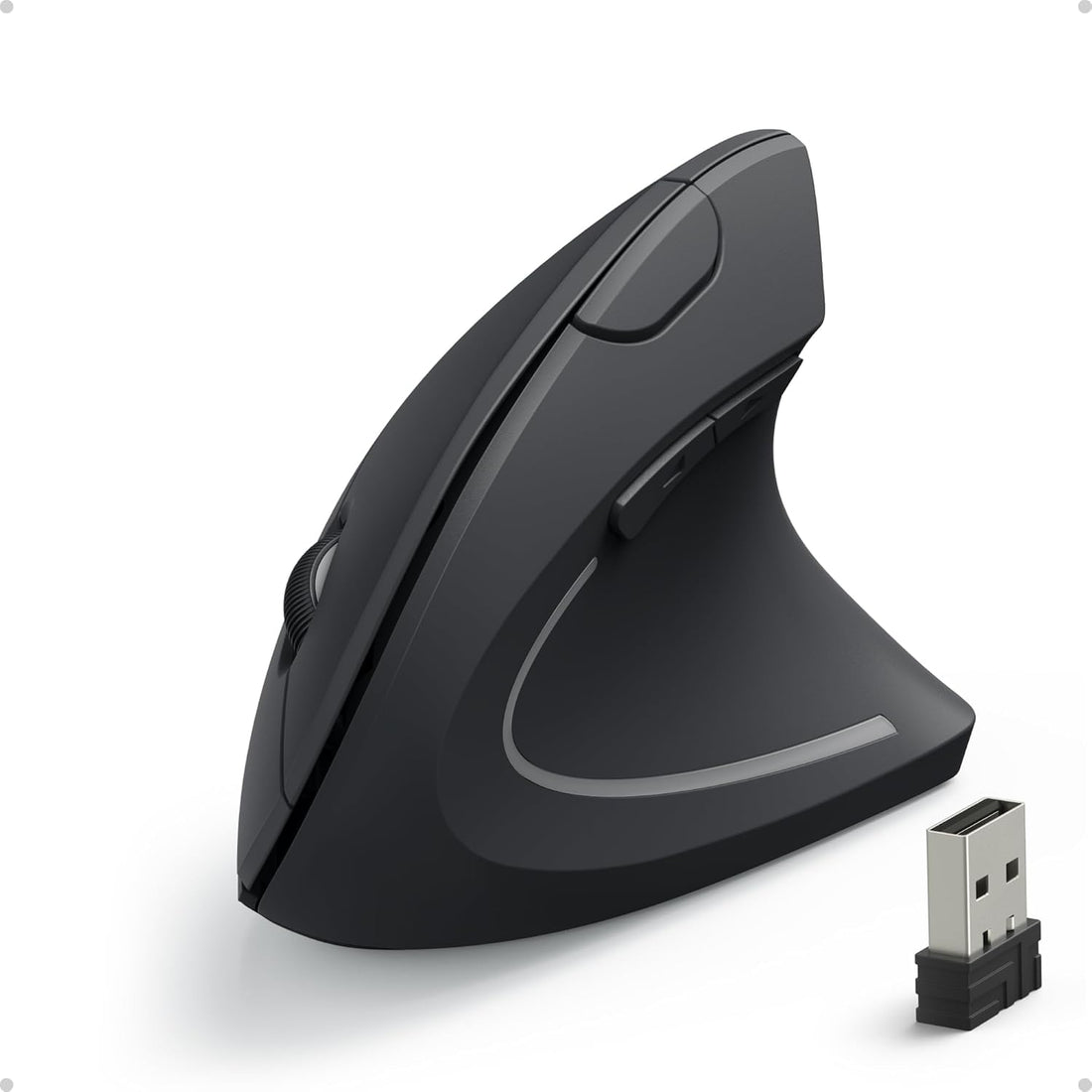 Anker® 2.4G Wireless Vertical Ergonomic Optical Mouse Wireless for Windows and Mac OS, USB, 800/1200/1600 DPI, 5 Buttons
