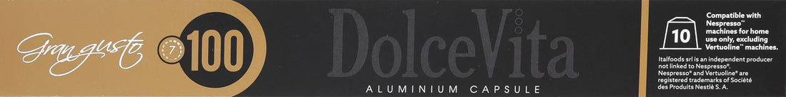 Dolce vitagran gusto aluminum capsules 55grams