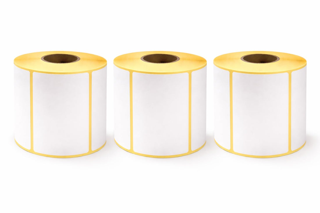 Thermal Barcode Labels 10x15cm – 500 Labels for Printing – Compatible with Barcode & Shipping Printers – Easy to Peel and Use (3 Barcode Rolls)