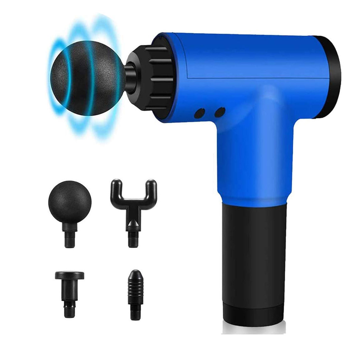 Professional Quiet Percussion Massage Gun – 6 Speed Cordless Handheld Deep Tissue &Muscle Massager, Fascia Gun Deep Tissue Percussion Muscle Massager for Pain Relief (Blue)