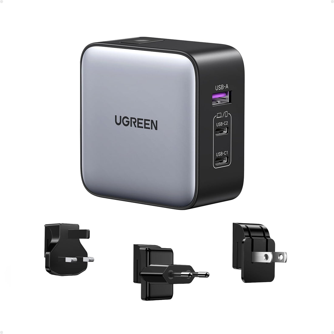 UGREEN Fast Charger GaN 1USB-A&2USB-C 65W Black