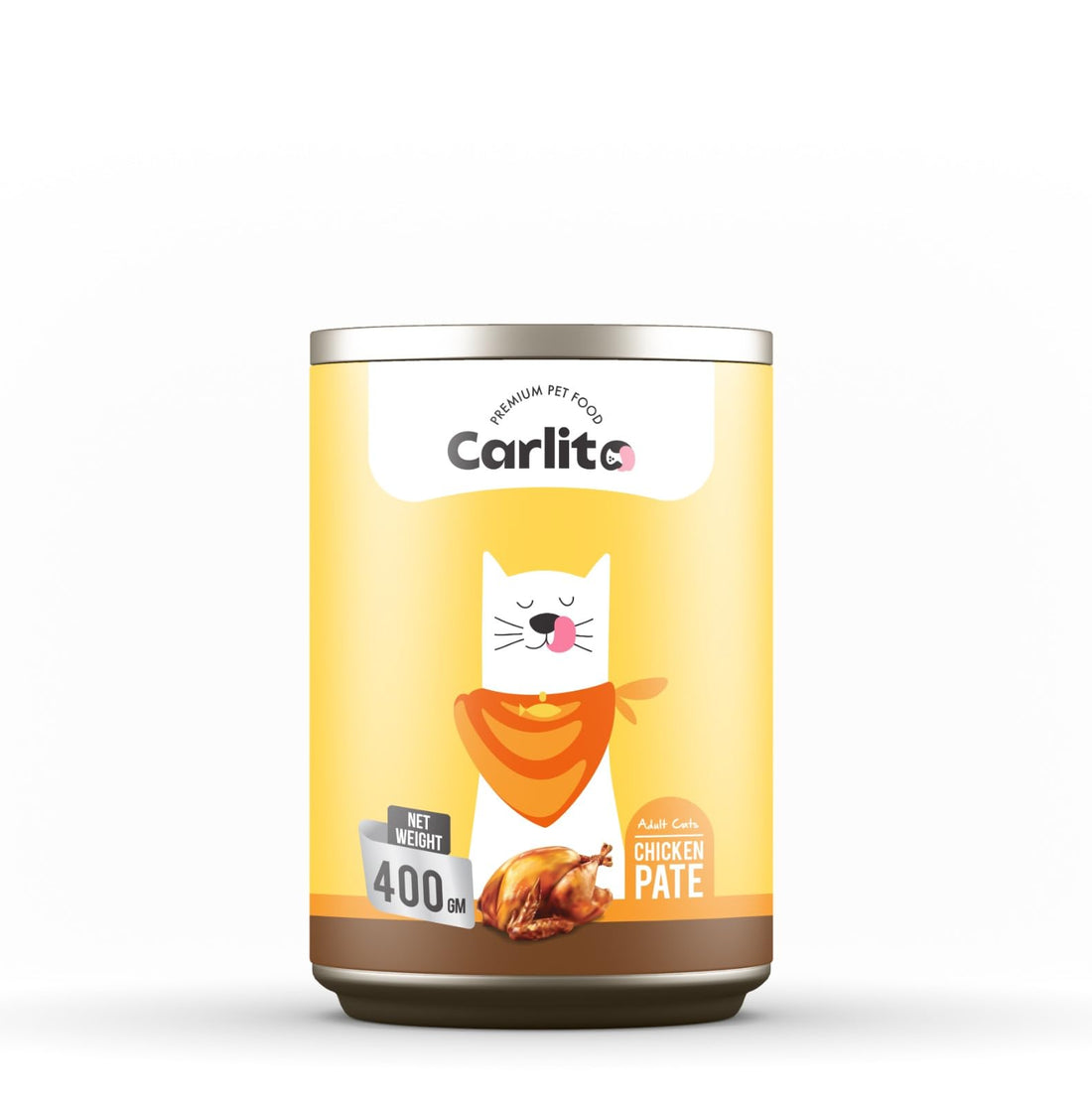 Carlito Premium Pet Food Chicken Pate Wet Cat Food for Adult Cats, 400 grams
