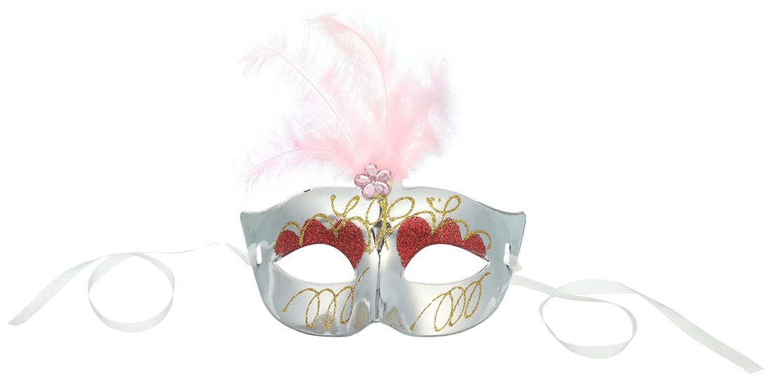 Party Eye Mask with Feathers - Multi Color