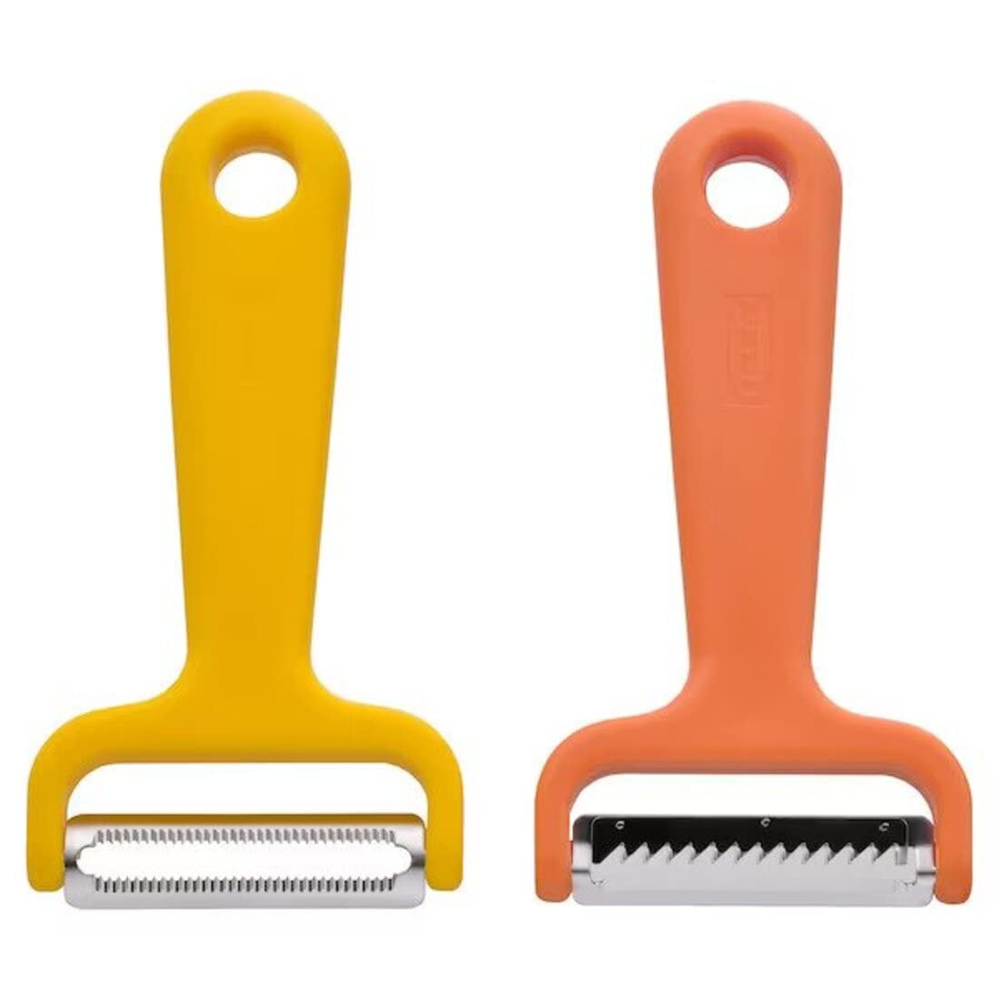 Digital Shoppy UPPFYLLD Vegetable Cutters, Set of 2, Bright Yellow/Bright Orange.