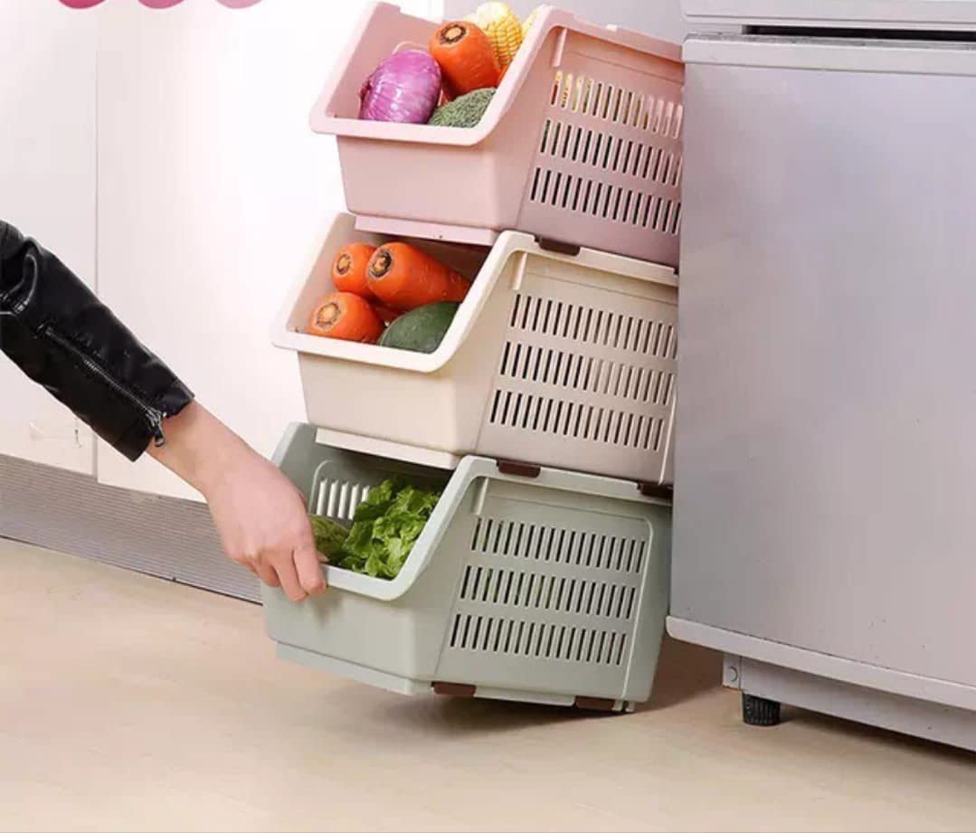 Kitchen Trolley Storage Station Organizer for Kids - Multicolor (3 Layers)