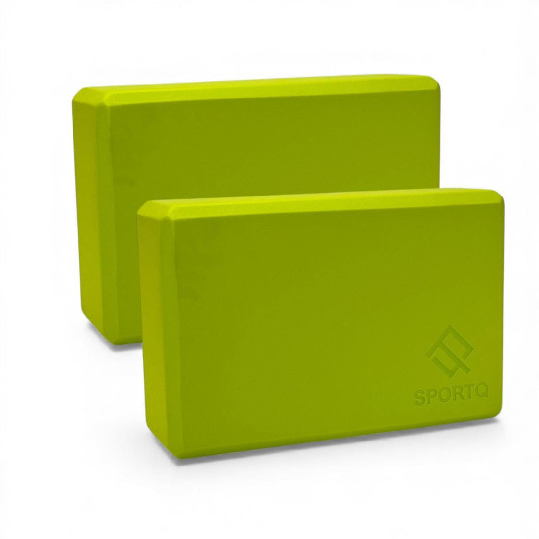 SportQ Yoga Block Block 2 Pcs, High Density EVA Foam Non Slip Yoga Block for Home Gym Improve Stretching for Yoga/Pilates/Fitness
