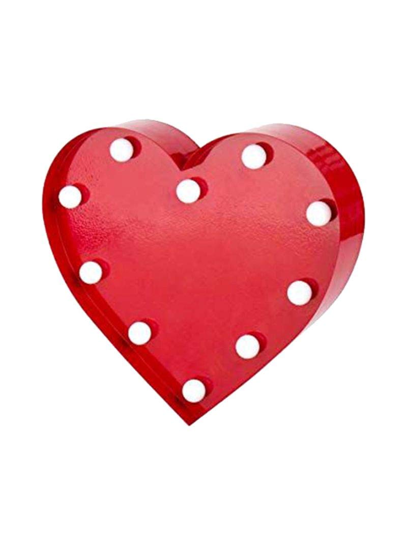 YOFEEL Metal Heart With LED Lights,Lighted Heart Wall Decorations For Living Room - Outdoor Heart Light Up Sign Wedding Decorations For Tables, 30x30centimeter