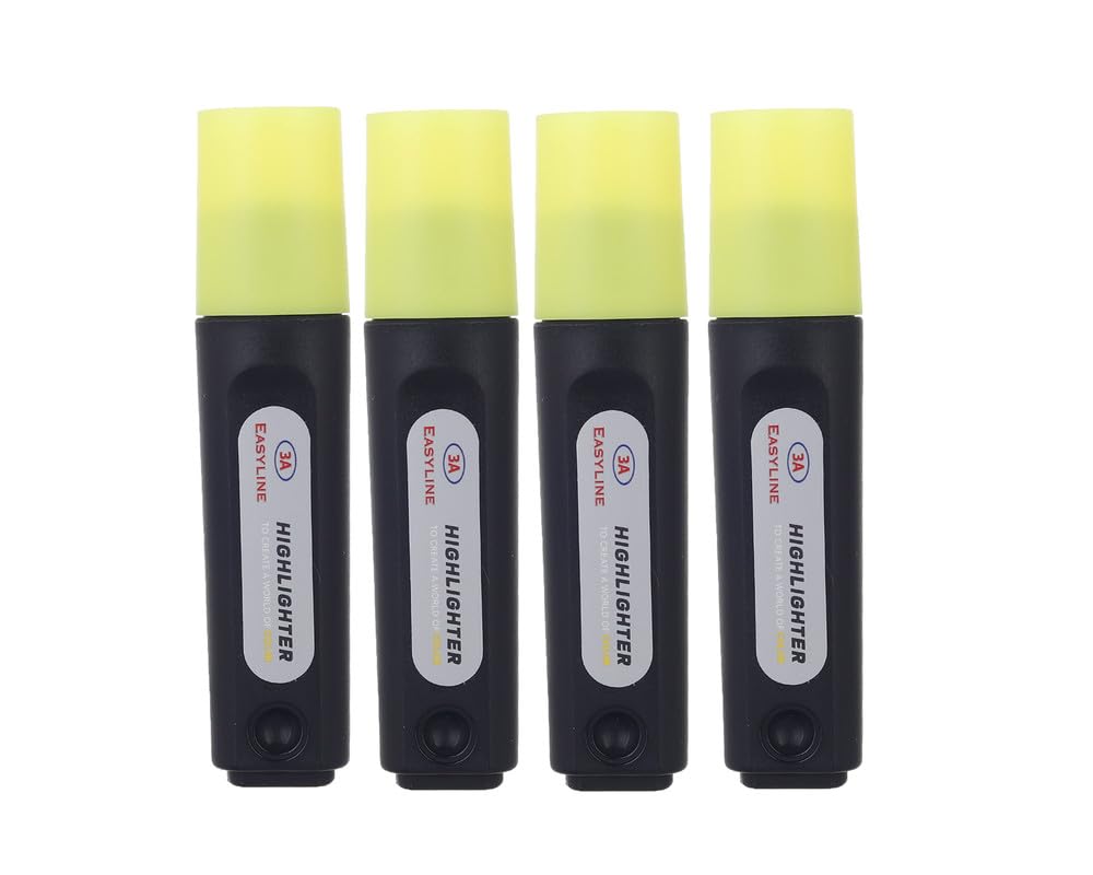 3A Highlighter Set Of 4 Pieces - Yellow 705-3
