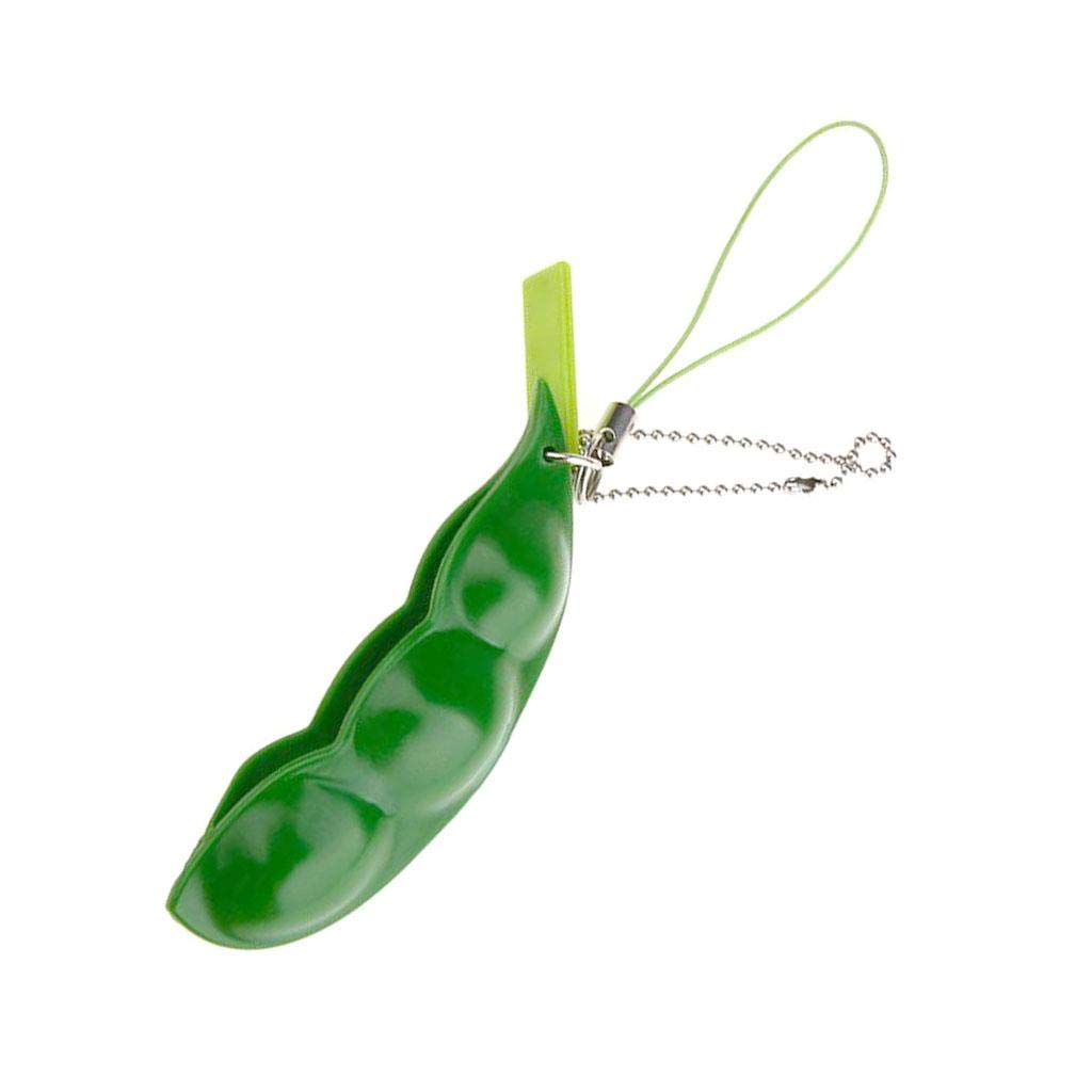 Fidget Bean Toys Soybean Finger Puzzles Squeeze Bean Keychain Figit Focus Extrusion Pea Hand Anti-anxiety Stress Relief Chain Toys