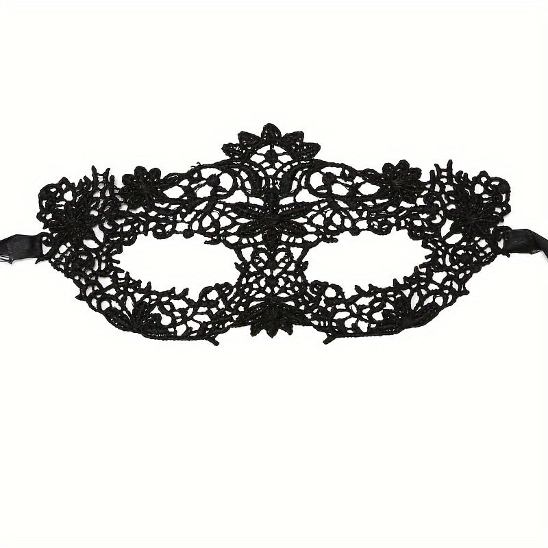 Black Lace Masquerade Mask with Cat Ears, Sexy Venetian Style Eye Mask for Halloween Christmas Costume Party, Women's Fancy Dress Accessory