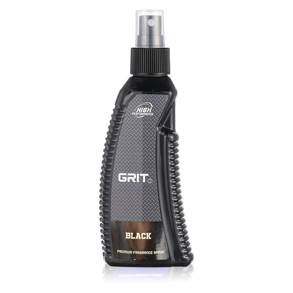 Grit Men premium fragrance body spray, Black, 200 ml