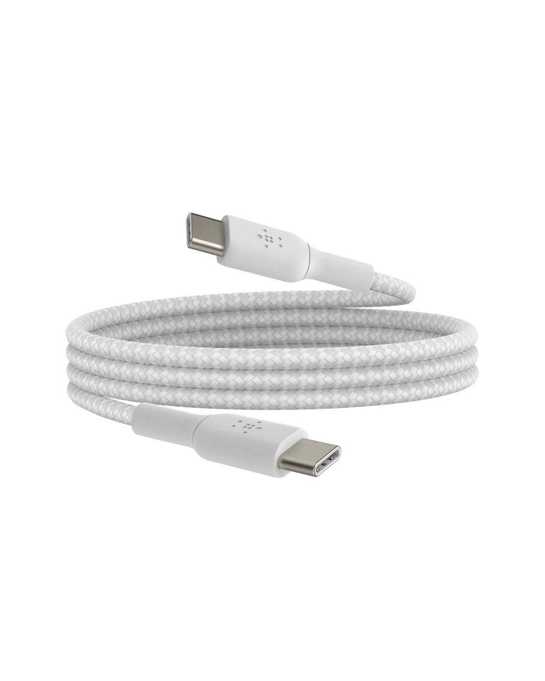 Belkin Braided USB-C to USB-C Cable (USB Type-C Fast Charge Cable for Samsung, Pixel, iPad Pro and More) - 1m,White