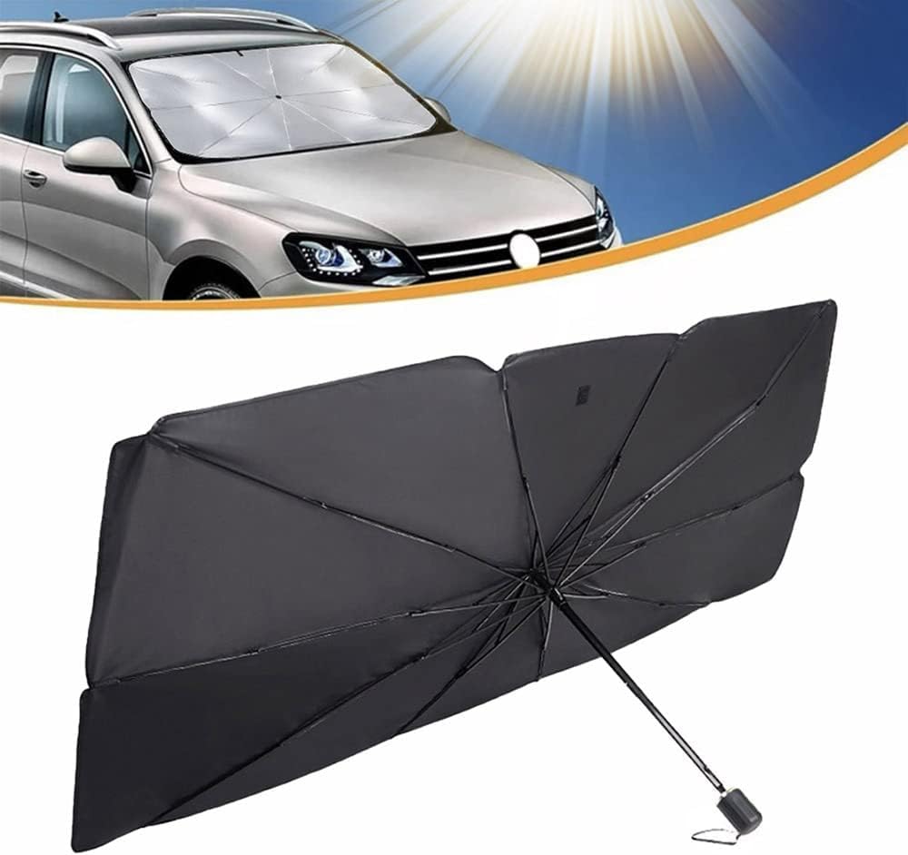 KaberTrade Front Window Curtain Sunshade Front Window Glass Reflective Glass Sunshade Curtain Used to Block UV Rays for Car, Foldable Cover Canopy, Car Sunshade Anti UV (Large) - KaberTrade