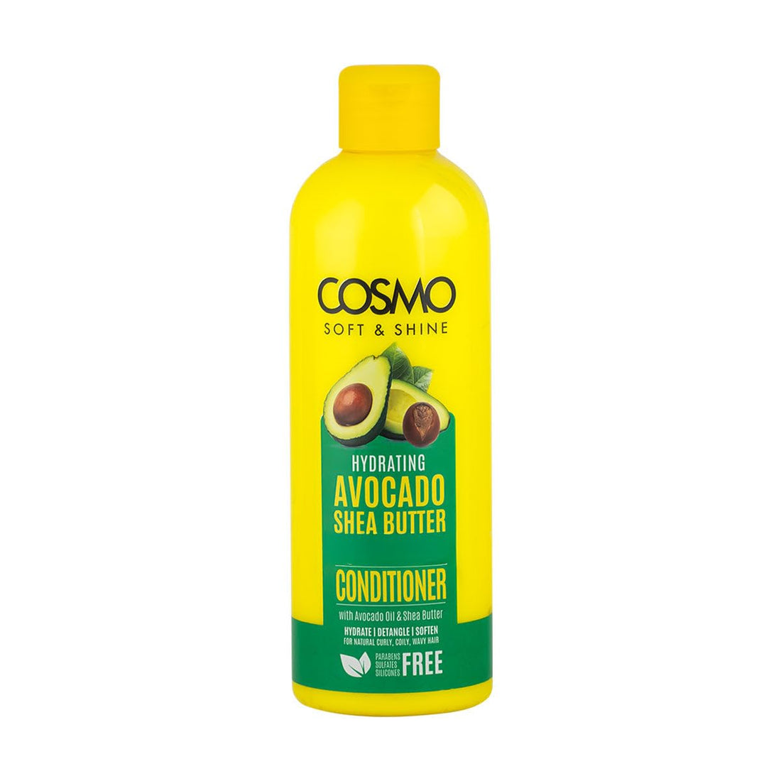 Cosmo Soft & Shine Hydrating Avocado & Shea Butter Hair Conditioner – 16.2 fl.oz, 480ml | Cleanse, Detangle & Soften | Paraben-Free, Sulfate-Free, Silicone-Free | Daily Hair Care