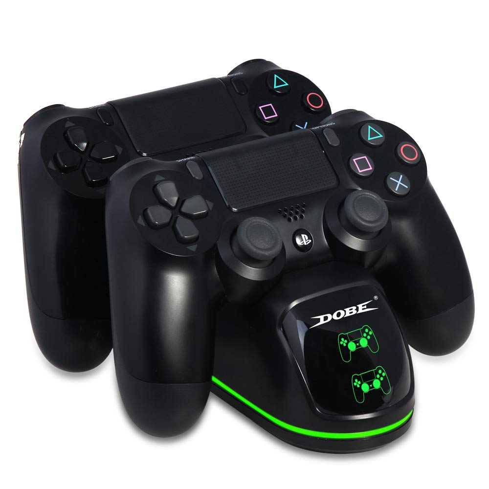 MumooBear USB PS4 Controller Charger, Modern Style, Compact Tabletop Mount, USB Connectivity, Compatible with PS4 Controllers